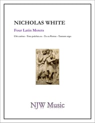 Four Latin Motets SATB choral sheet music cover Thumbnail